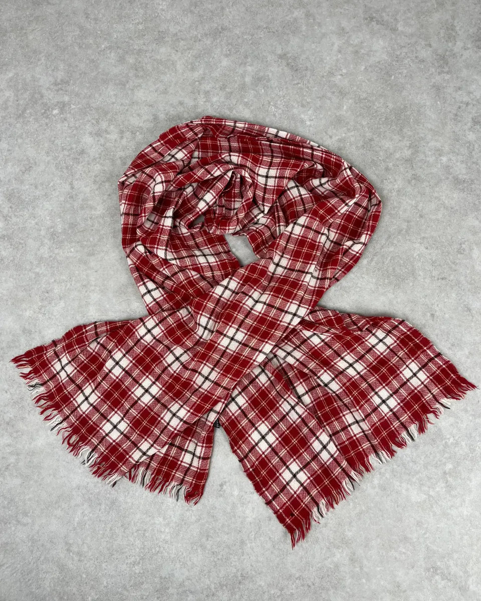 Dsquared2 Red Tartan Wool Plaid Scarf tNQqzyx 1