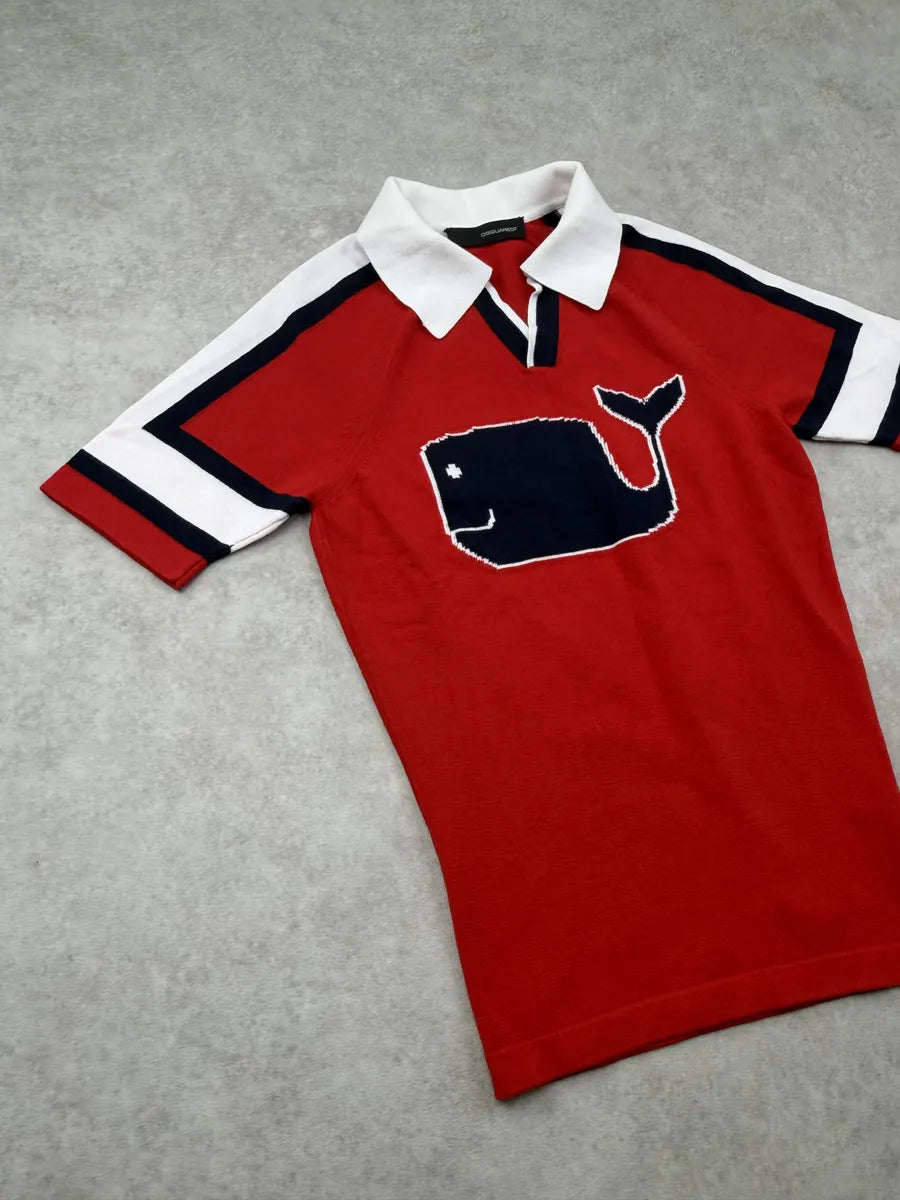 SS2007 Dsquared2 Red Whale Graphic Polo iaNBlHc 3
