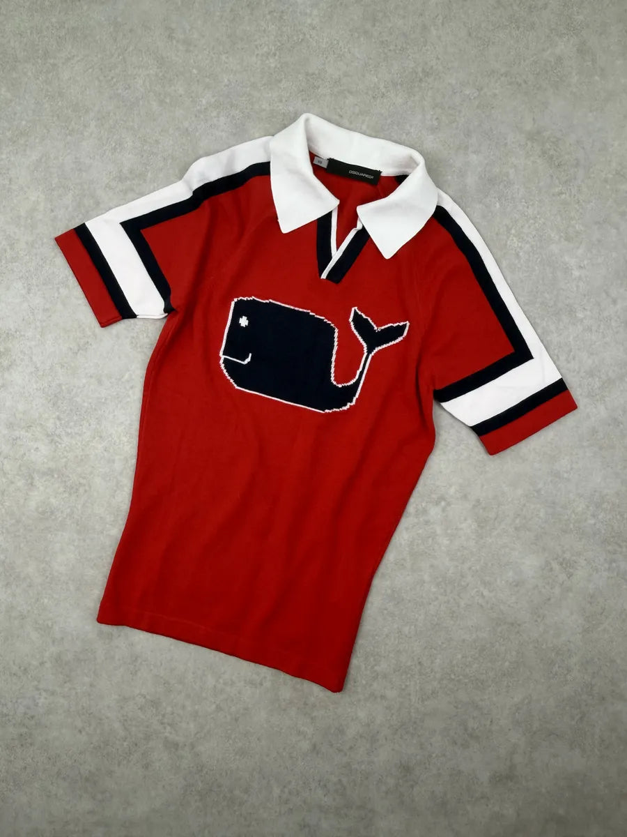 SS2007 Dsquared2 Red Whale Graphic Polo iaNBlHc 6