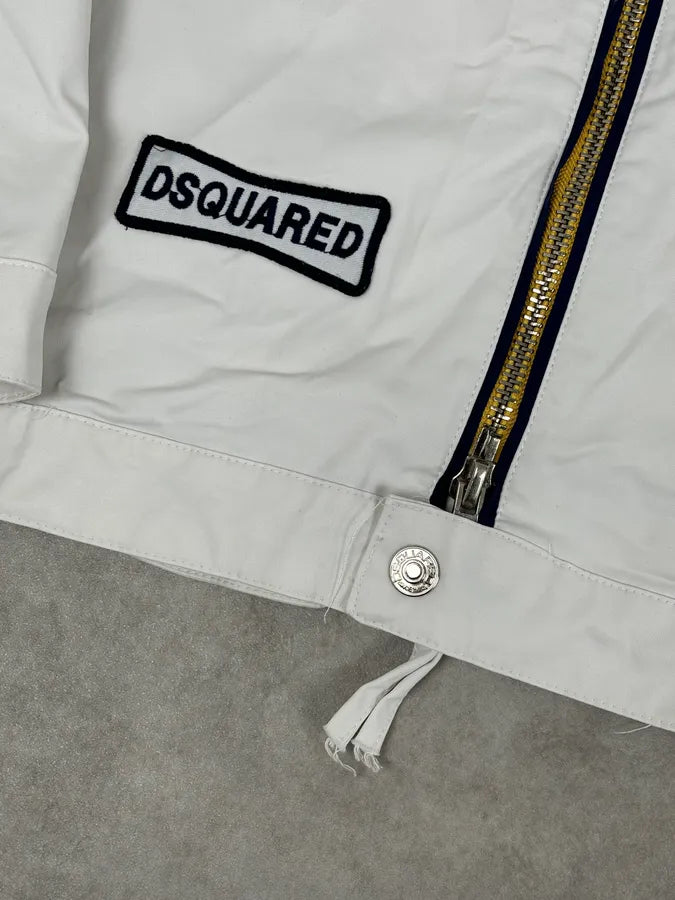 SS2008 Dsquared2 White Racing Patchwork Jacket QWitlEL 11