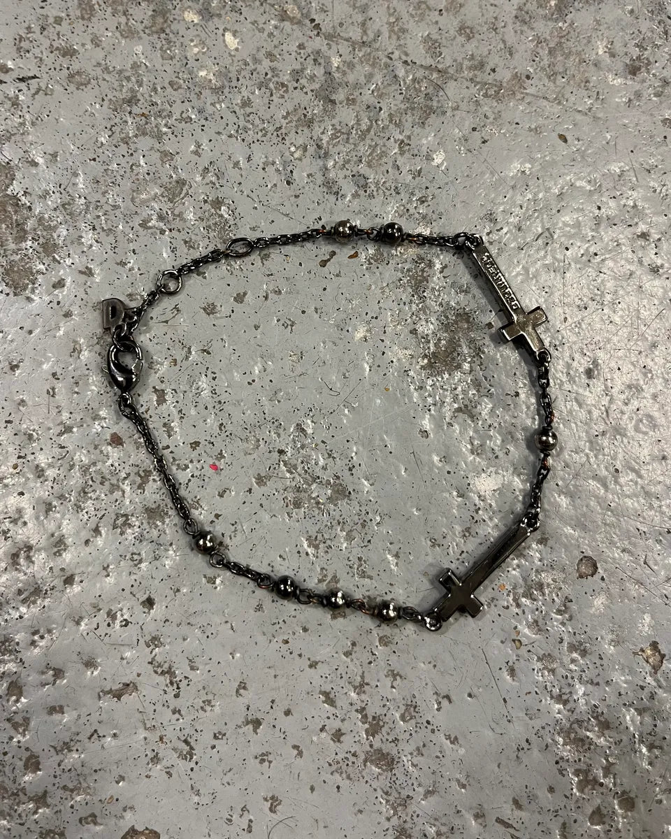 Dsquared2 Stainless Still Metal Cross Charm Bracelet ANflkTo 4