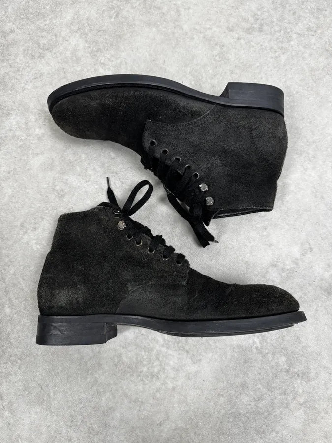 Dsquared2 Suede Brut Brown Grey Eroded Leather Boots EeHYDRA 3