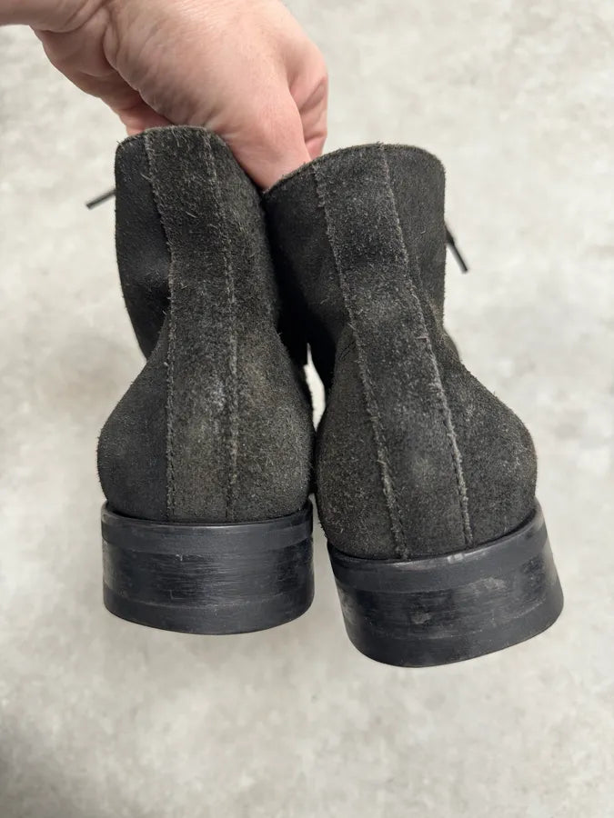 Dsquared2 Suede Brut Brown Grey Eroded Leather Boots EeHYDRA 5