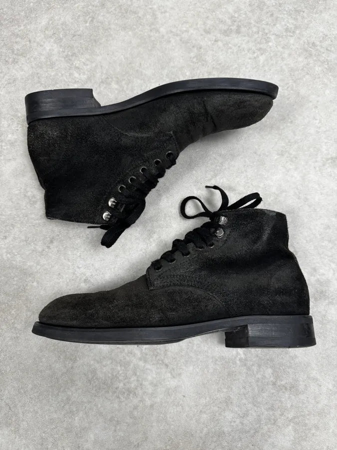 Dsquared2 Suede Brut Brown Grey Eroded Leather Boots EeHYDRA 2