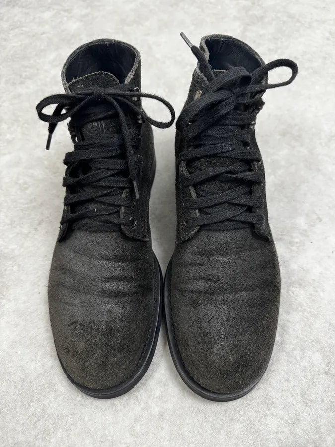 Dsquared2 Suede Brut Brown Grey Eroded Leather Boots EeHYDRA 1