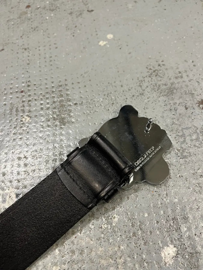 Dsquared2 Tiger Buckle Black Leather Belt AkiAuev 6