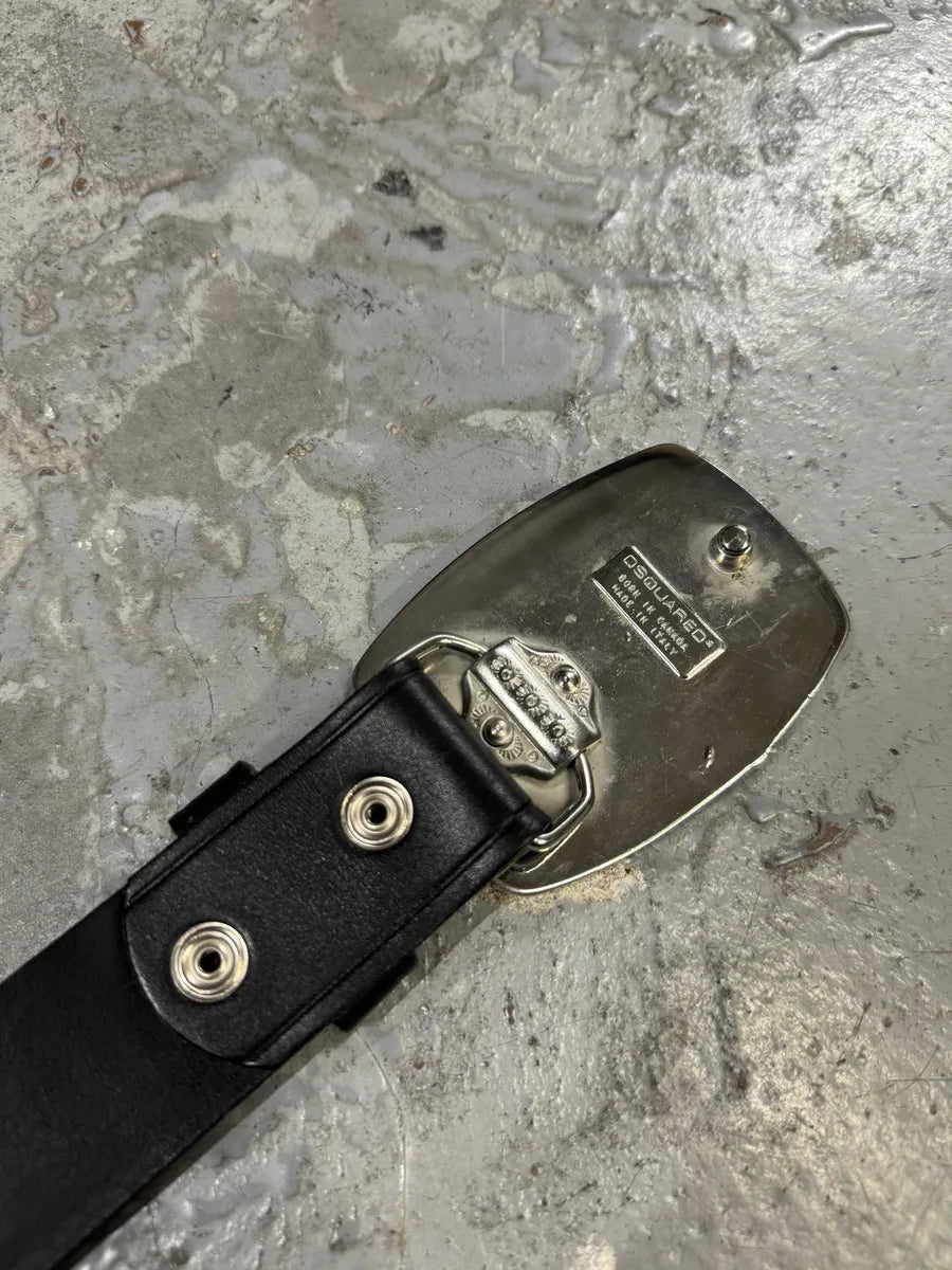 DSquared2 USA Relaxed Propaganda Leather Belt BjLVnMc 6