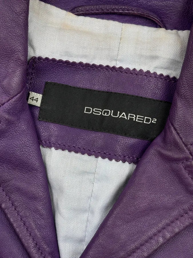 SS2006 Dsquared2 Violet Leather Multi-Pocket Leather Jacket boybilt 12