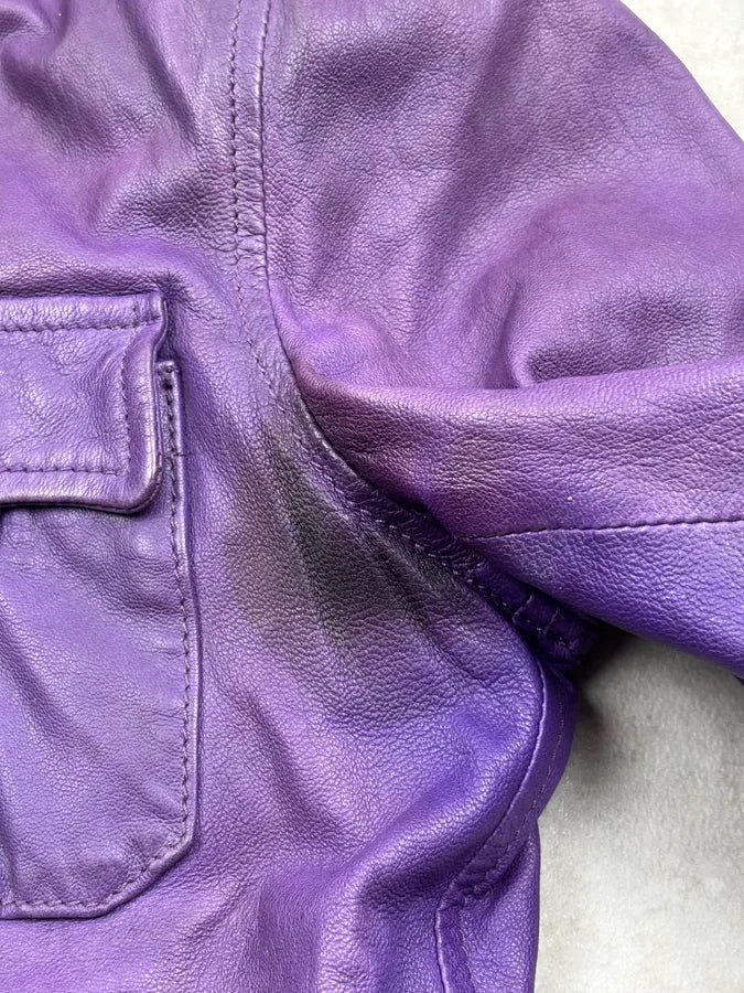 SS2006 Dsquared2 Violet Leather Multi-Pocket Leather Jacket boybilt 8