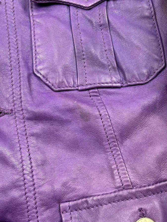 SS2006 Dsquared2 Violet Leather Multi-Pocket Leather Jacket boybilt 10