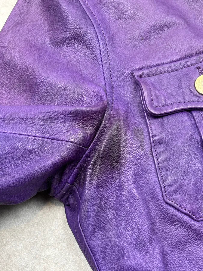 SS2006 Dsquared2 Violet Leather Multi-Pocket Leather Jacket boybilt 7