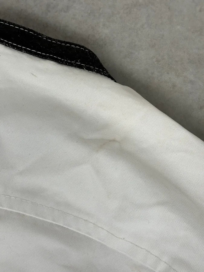 SS2008 Dsquared2 White Asymmetrical Nylon Contrast Stitch Jacket TJMphBK 9