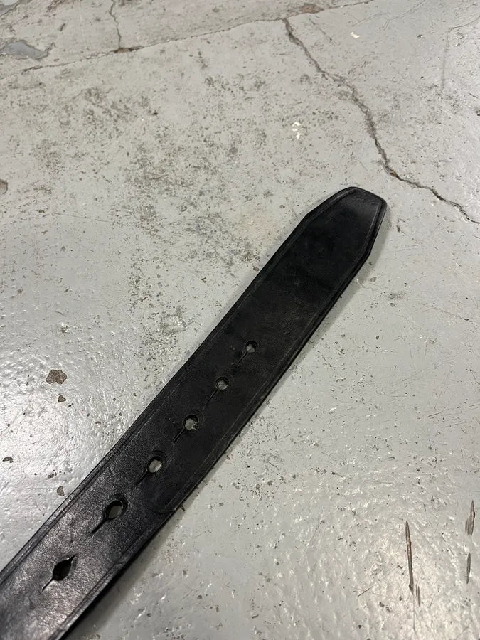 Dsquared2 White Buckle Propaganda Gothic Black Leather Belt LiJlqmf 6