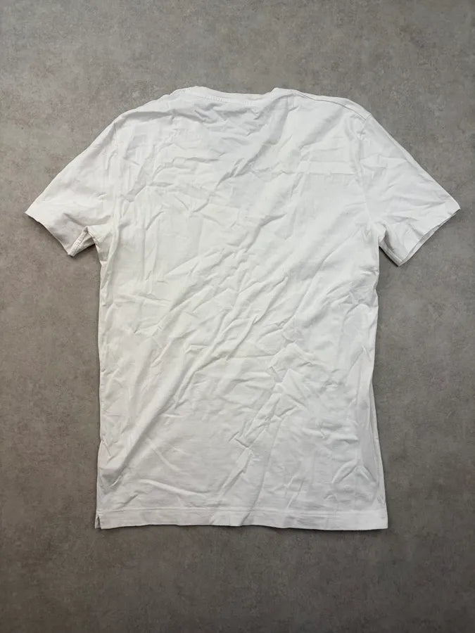 AW2013 Dsquared2 White V Neck Floral Print T-Shirt tFOWzxs 7