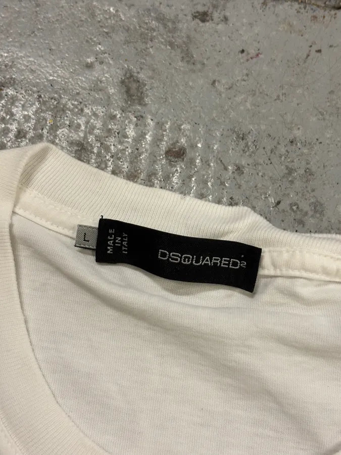 SS2011 Dsquared2 White Horny Duo Drawing T-Shirt fFEujmG 7
