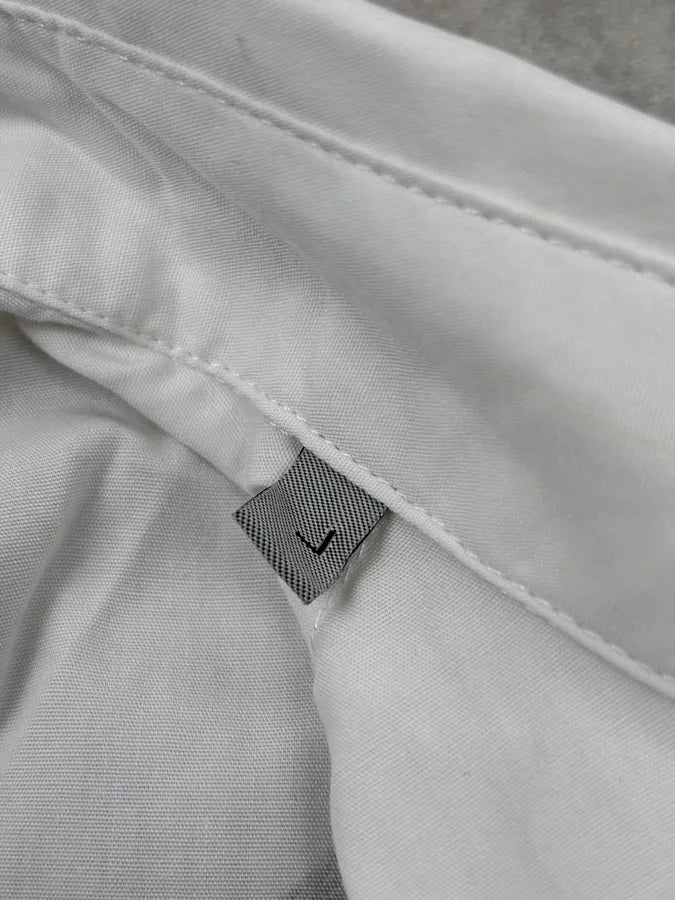 AW2004 Dsquared2 White Cotton Harness Strap Shirt QULWroj 9
