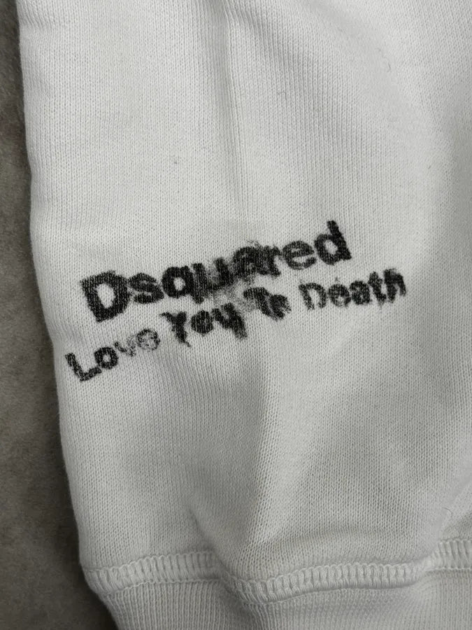 AW2010 Dsquared2 White Skeleton Abstract Crewneck Sweater KzHbJzV 7