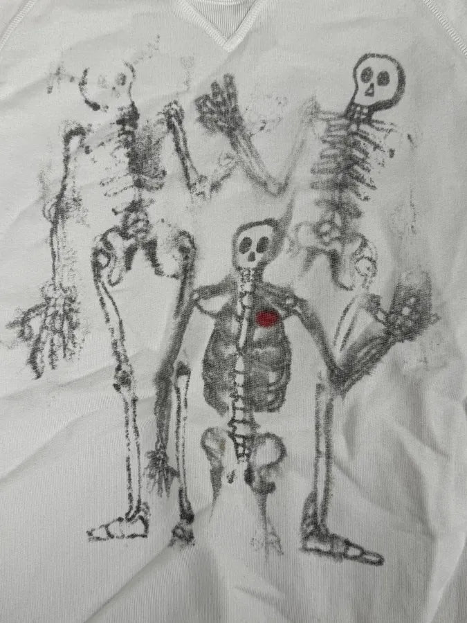 AW2010 Dsquared2 White Skeleton Abstract Crewneck Sweater KzHbJzV 6