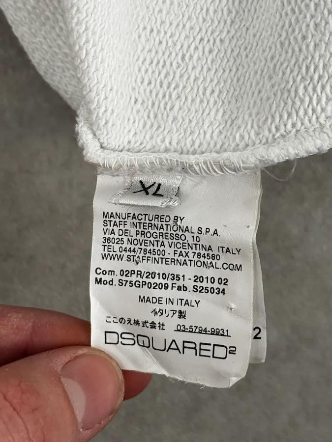 AW2010 Dsquared2 White Skeleton Abstract Crewneck Sweater KzHbJzV 11