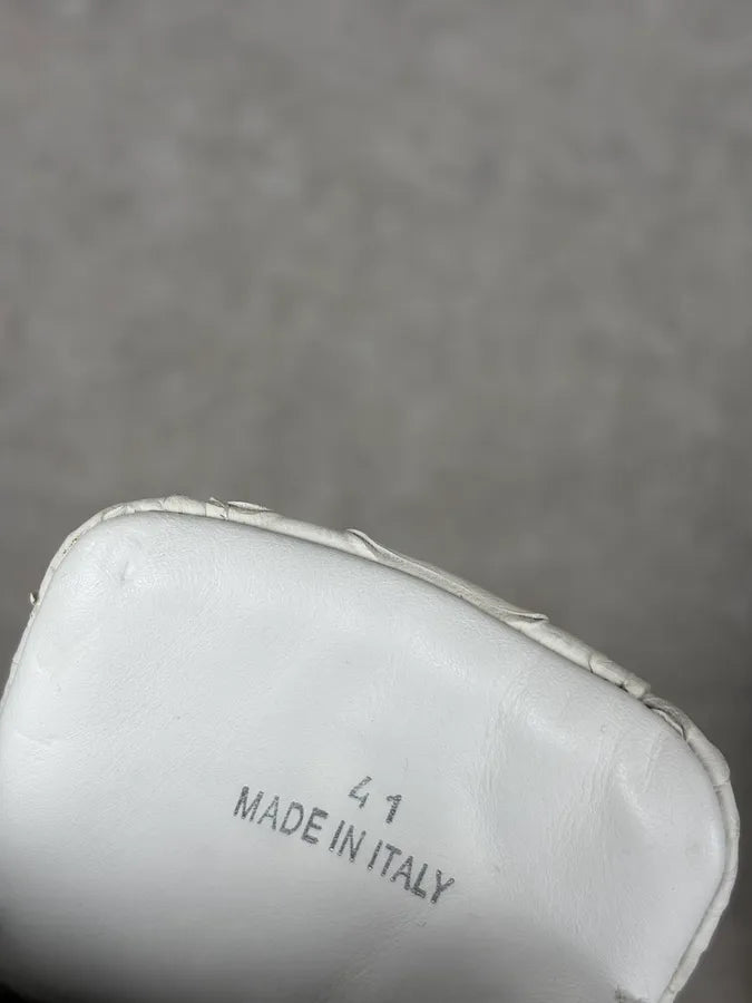 Dsquared2 White Snakeskin Python Leather High Sneakers eAOaNgt 6