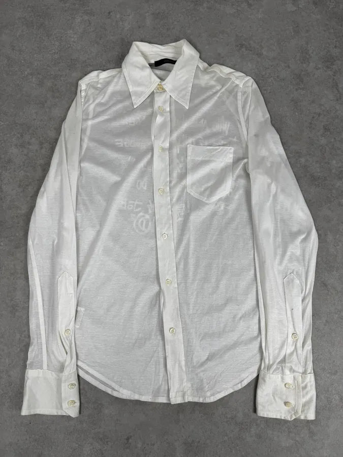 AW2005 Dsquared2 White God Judgement Transparent Shirt WKvlmZA 0