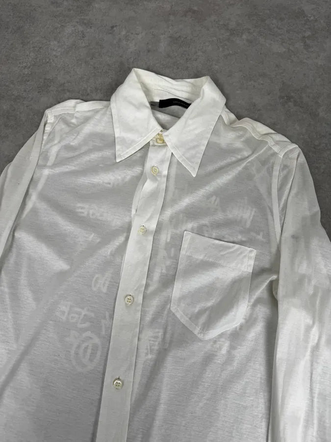 AW2005 Dsquared2 White God Judgement Transparent Shirt WKvlmZA 5