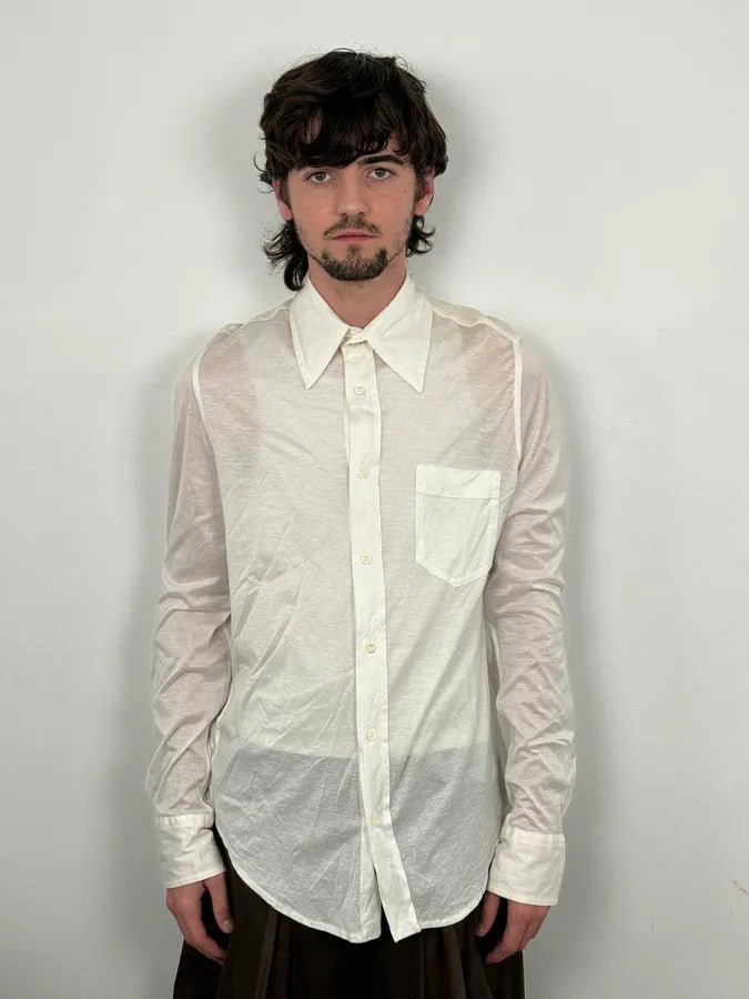AW2005 Dsquared2 White God Judgement Transparent Shirt WKvlmZA 2