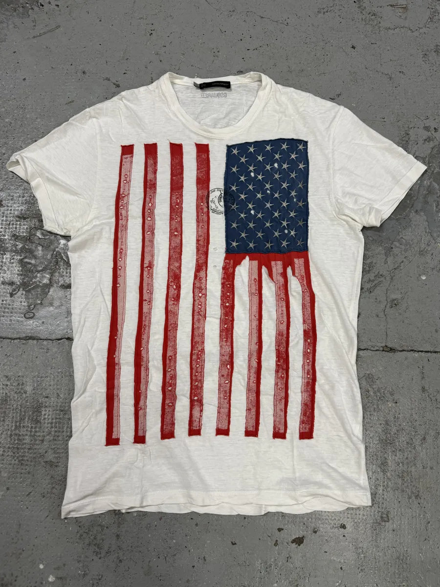 Dsquared2 White USA Flag T-Shirt SVnIbnM 0