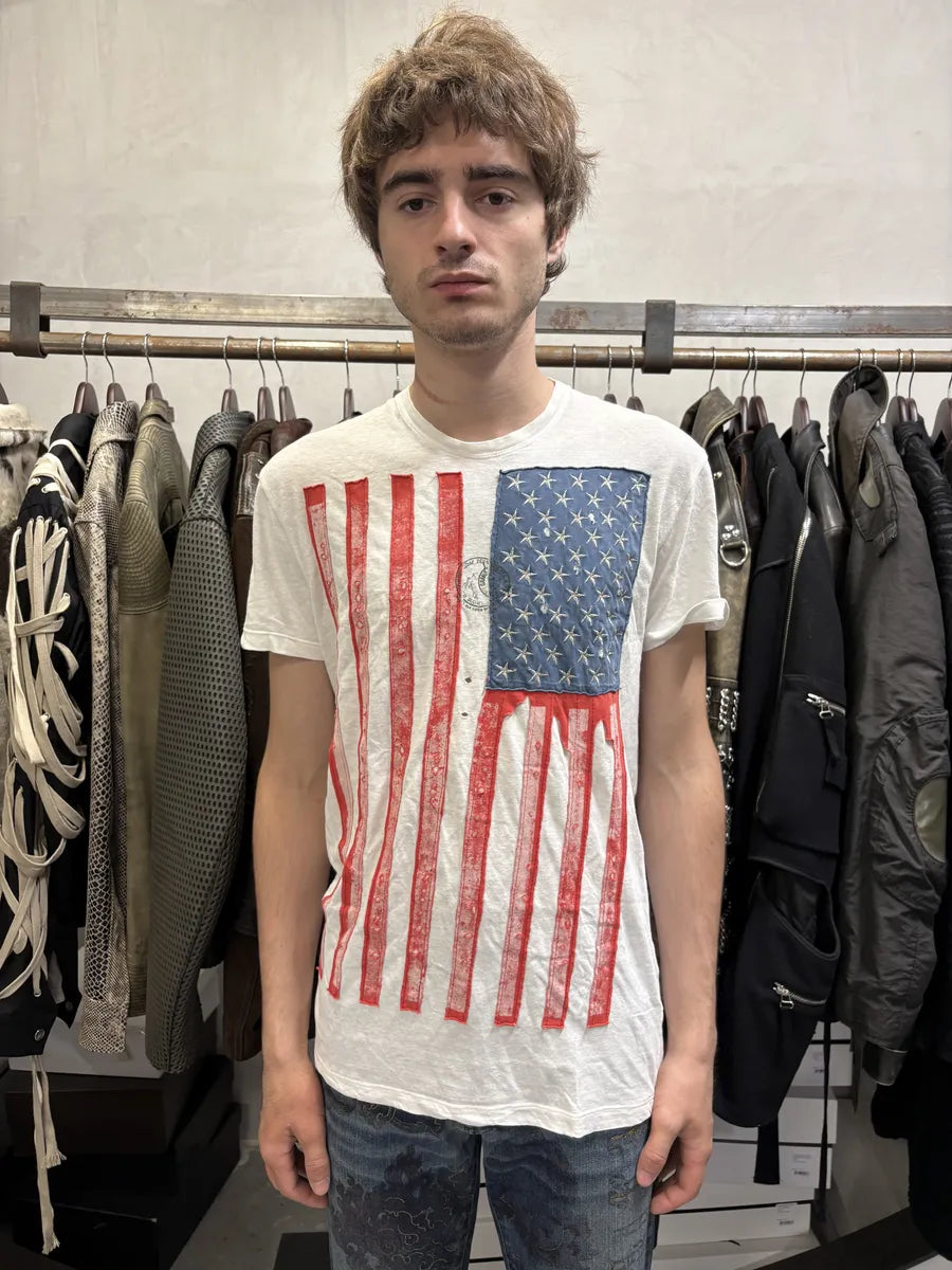 Dsquared2 White USA Flag T-Shirt SVnIbnM 2