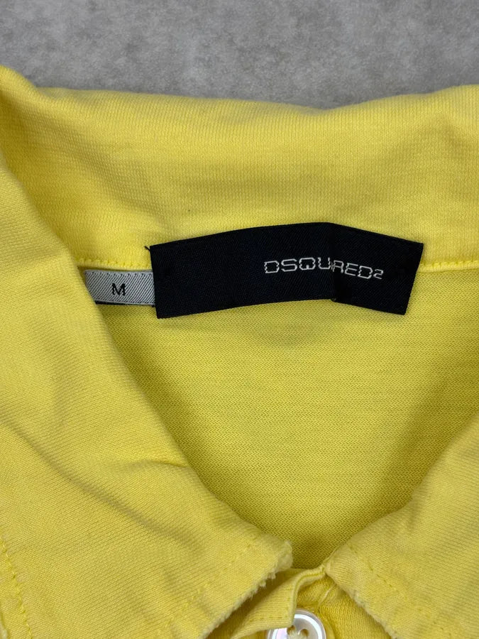 2000s Dsquared2 Yellow Rodeo Embroidered Longsleeve Polo xHwFINj 8