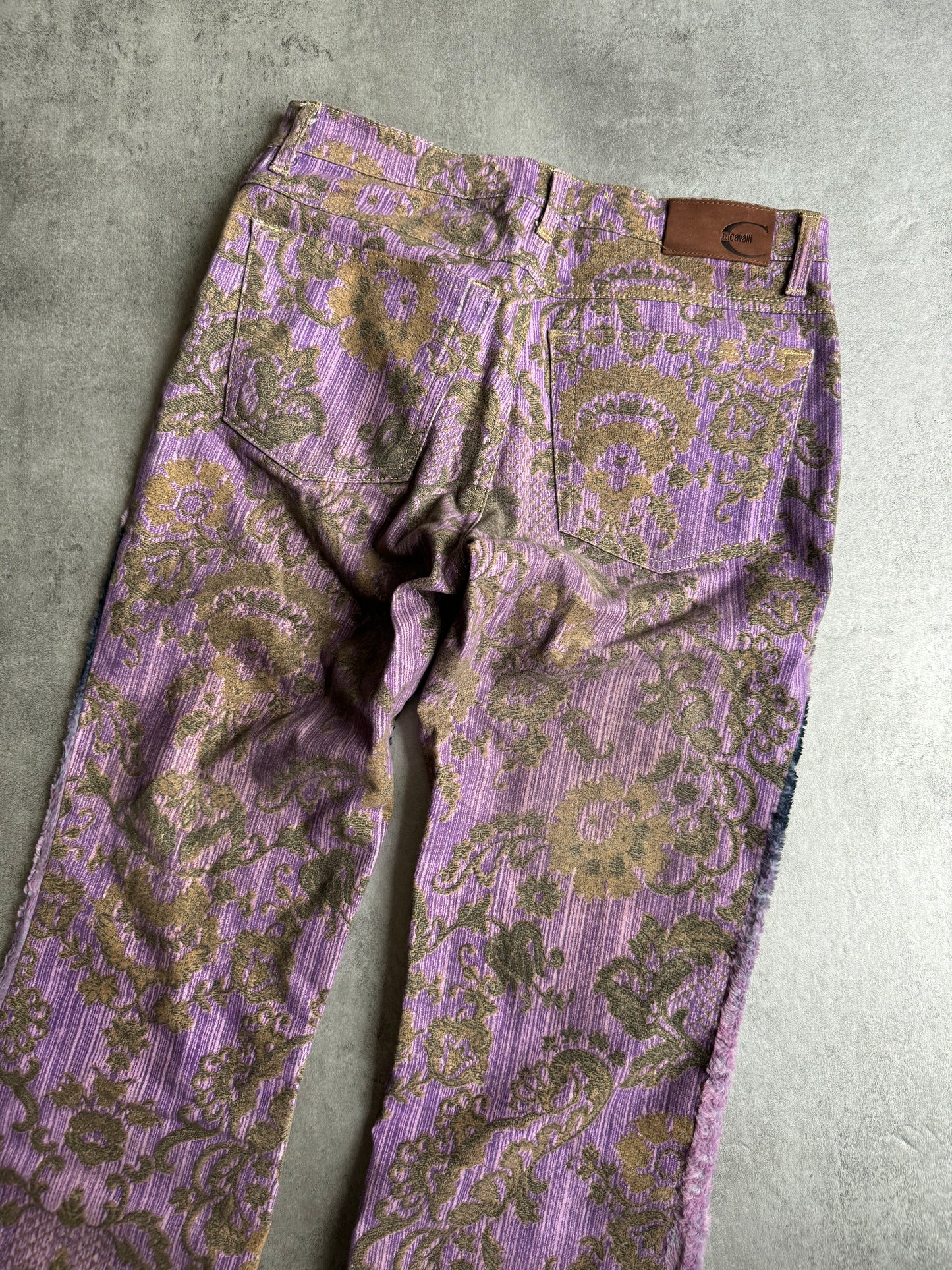 SS2005 Cavalli Mountain Peninsula Purple Relaxed Pants (S) - 6