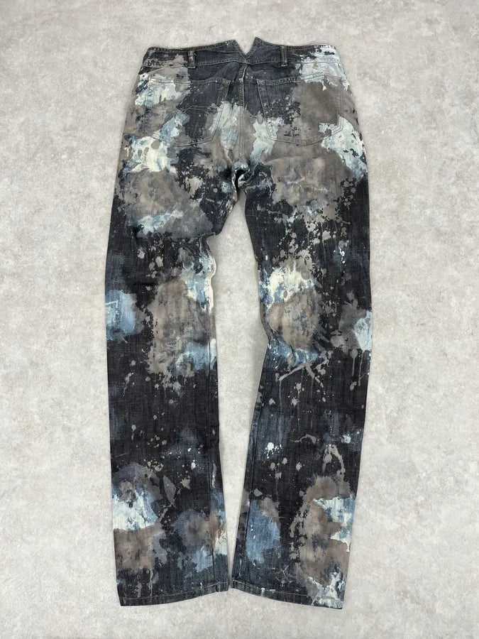2000s Diesel Contemporary Full Splash Painted Effect Pants XzXQgJO 6