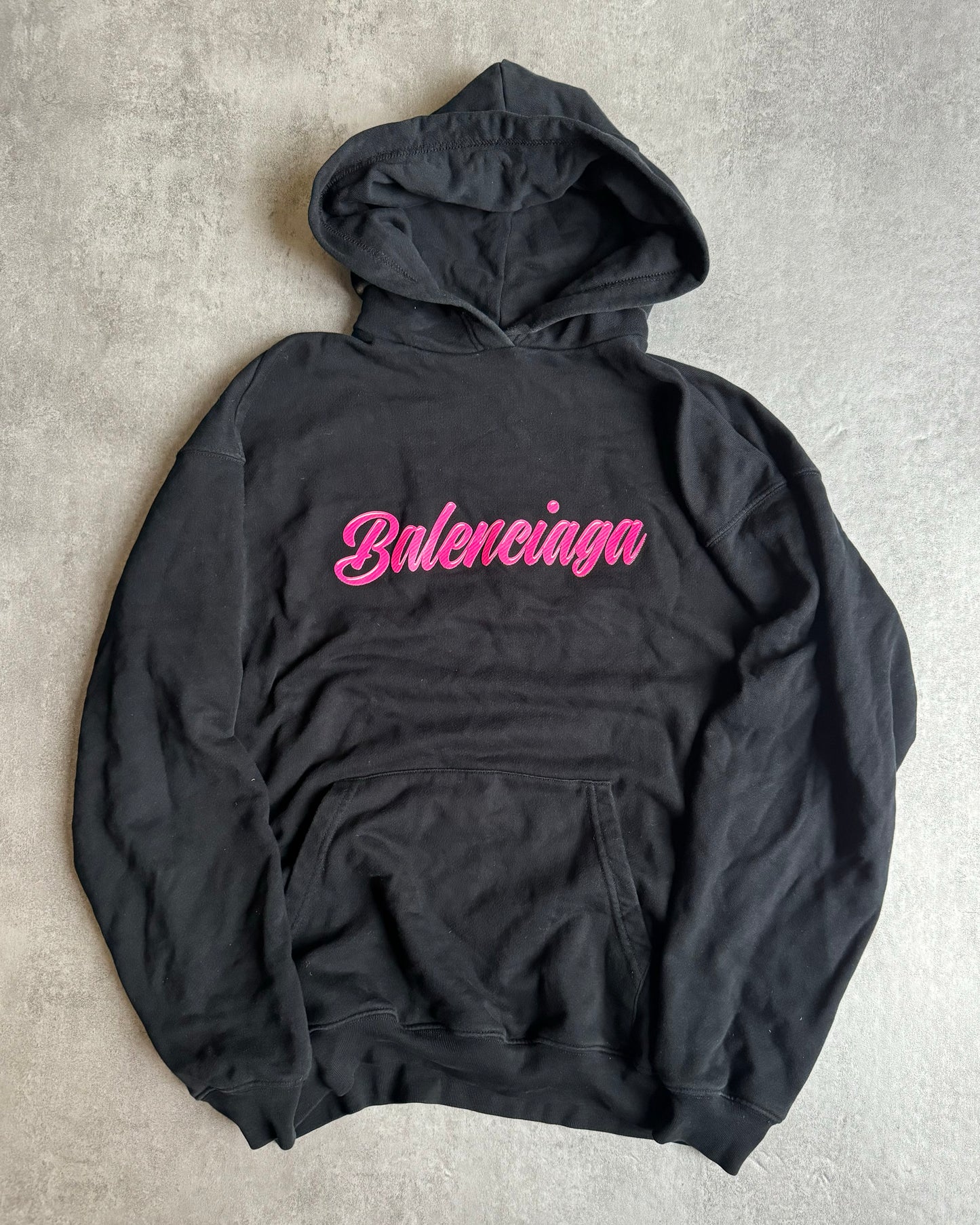 AW2019 Balenciaga Barbie Kering Pink & Black Hoodie (S/M) - 4