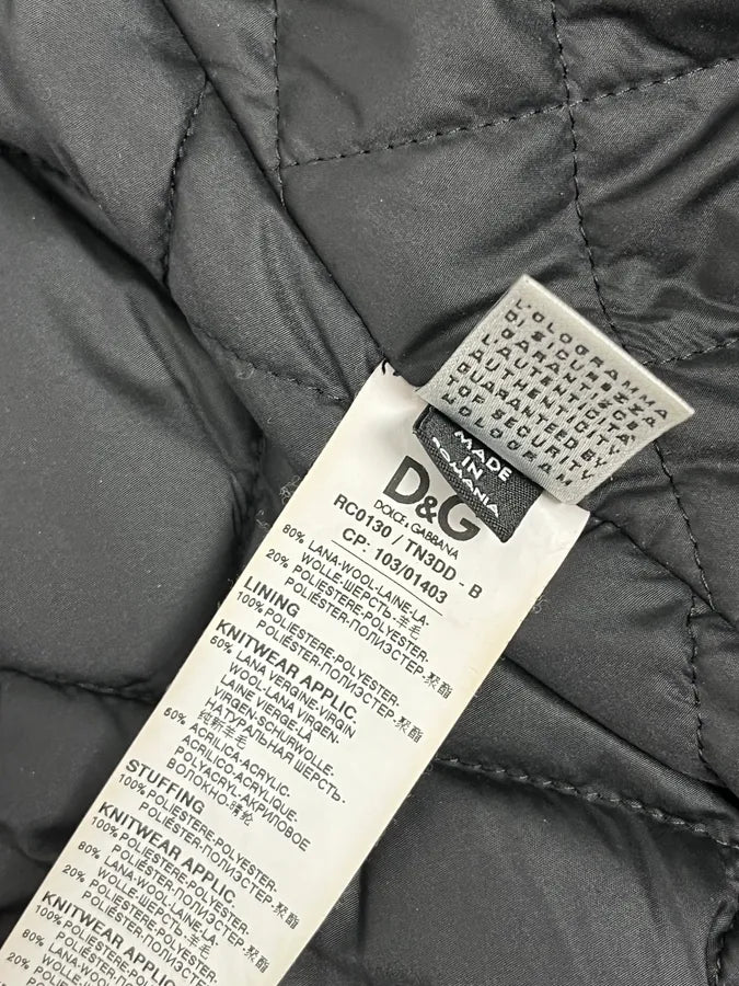 2000s Dolce & Gabbana Grey Checkered Wool Buttoned Jacket DZbWxyq 12