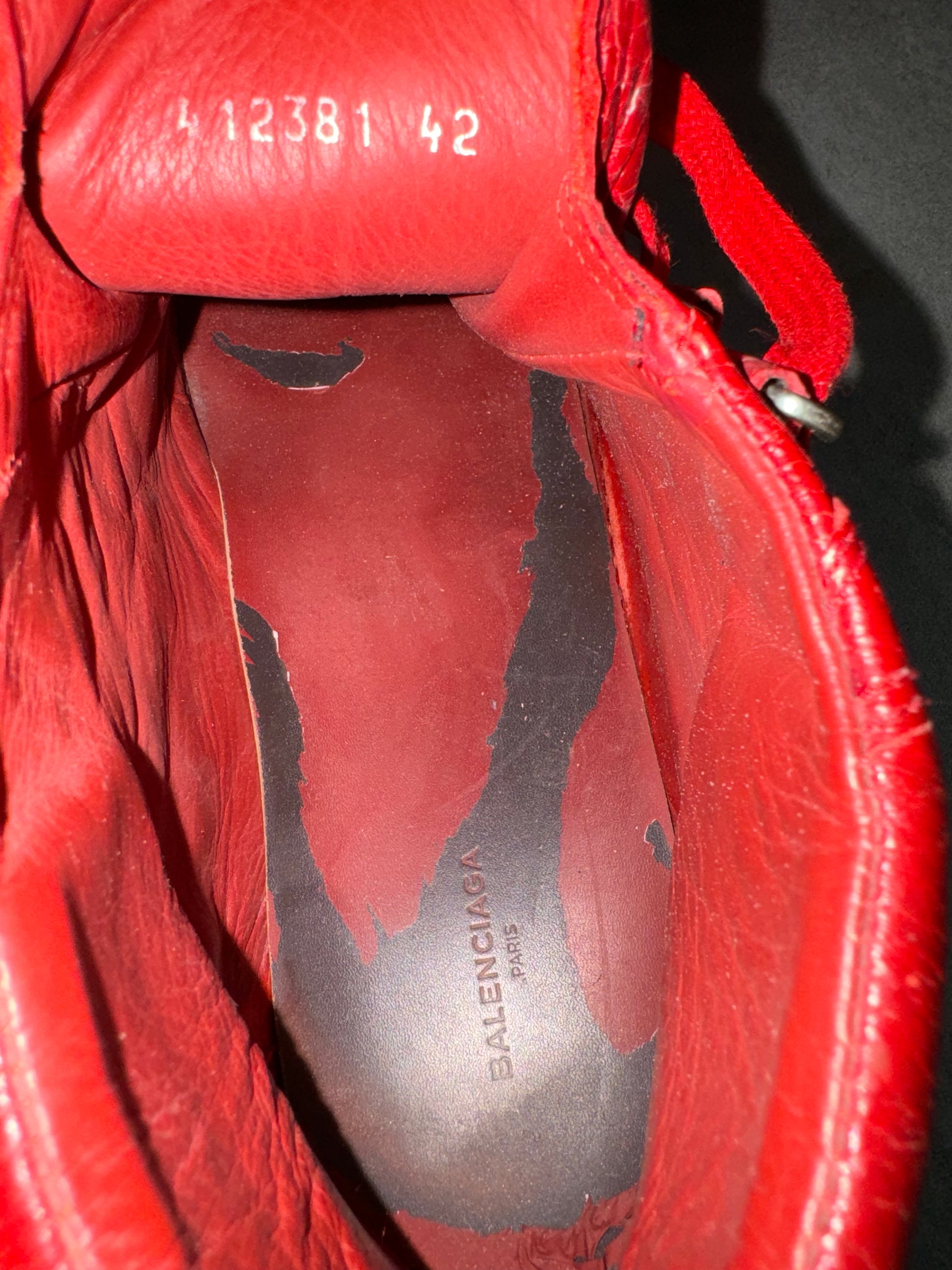 Balenciaga Arena High Red Leather  (43) - 9