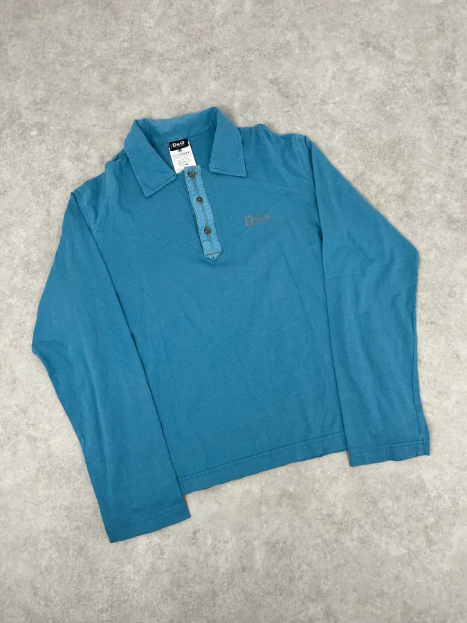 AW2004 Dolce & Gabbana Eagle Blue Polo Longsleeves brjILwD 3