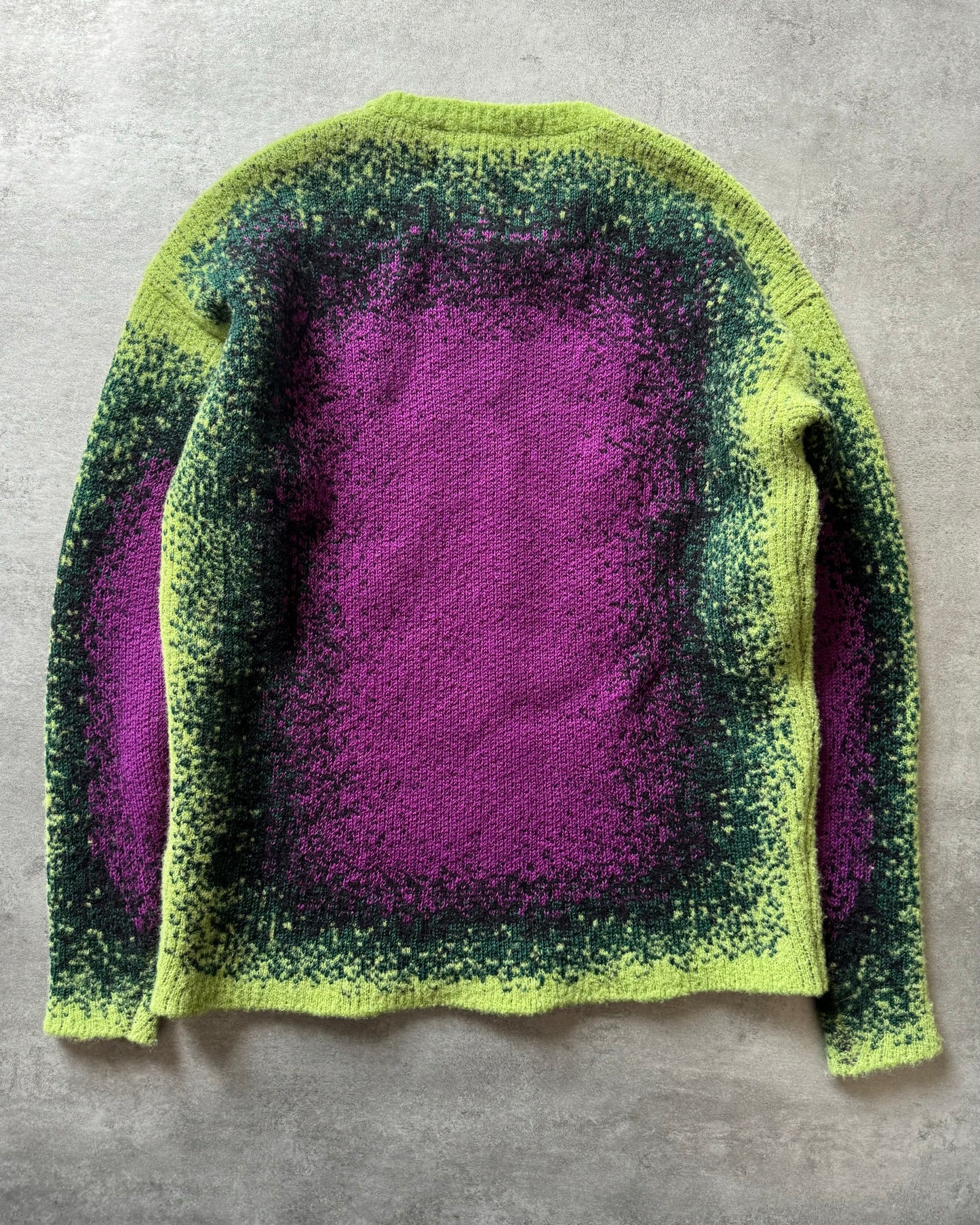 Y/Project Gradient Green Purple Knit Sweater (S) - 5