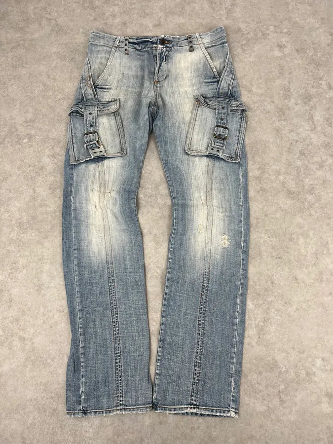 AW2006 Cavalli Cargo Blue Denim Jeans yOwcbAF 0
