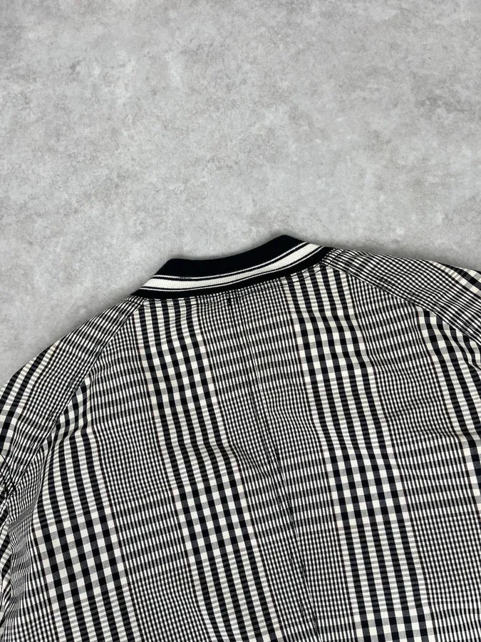 Dolce & Gabbana Black and White Checked Bomber Jacket YNOAWNu 6