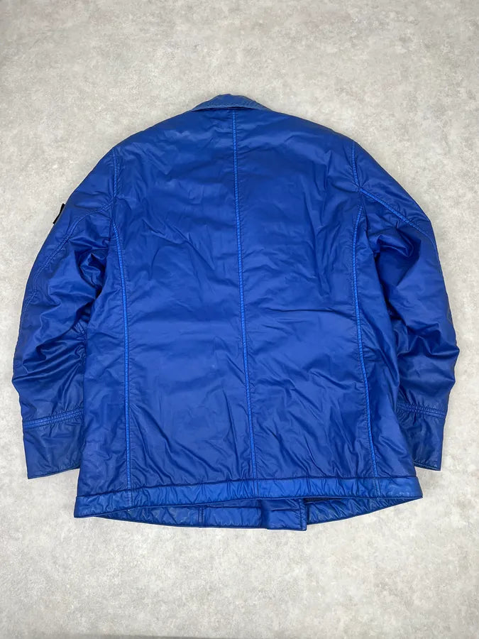 AW2012 Stone Island Blue Caban Mussola Gommata Jacket eBktHCE 4