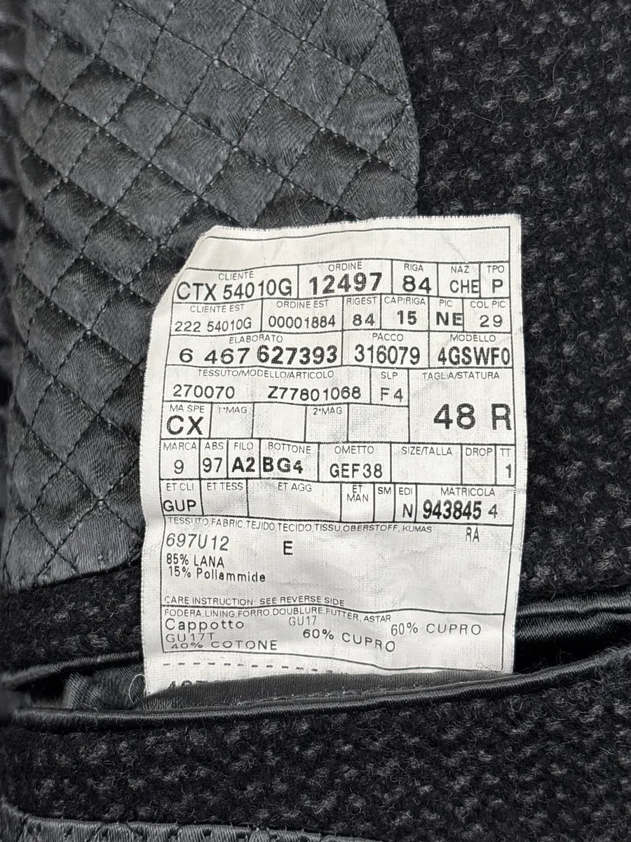 2000s Gucci Grey Wool Double-Breasted Quilted Coat eBFhxirt 9