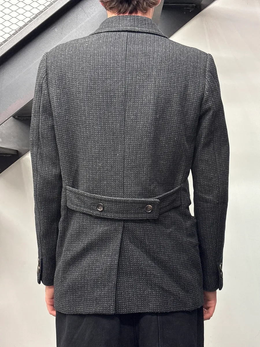 2000s Gucci Grey Wool Double-Breasted Quilted Coat eBFhxirt 2