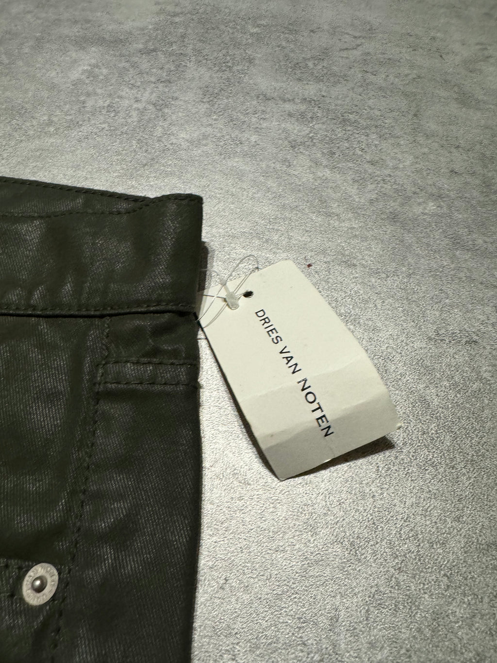 SS2021 Dries Van Noten Olive Straight Relaxed Pants  (L) - 8