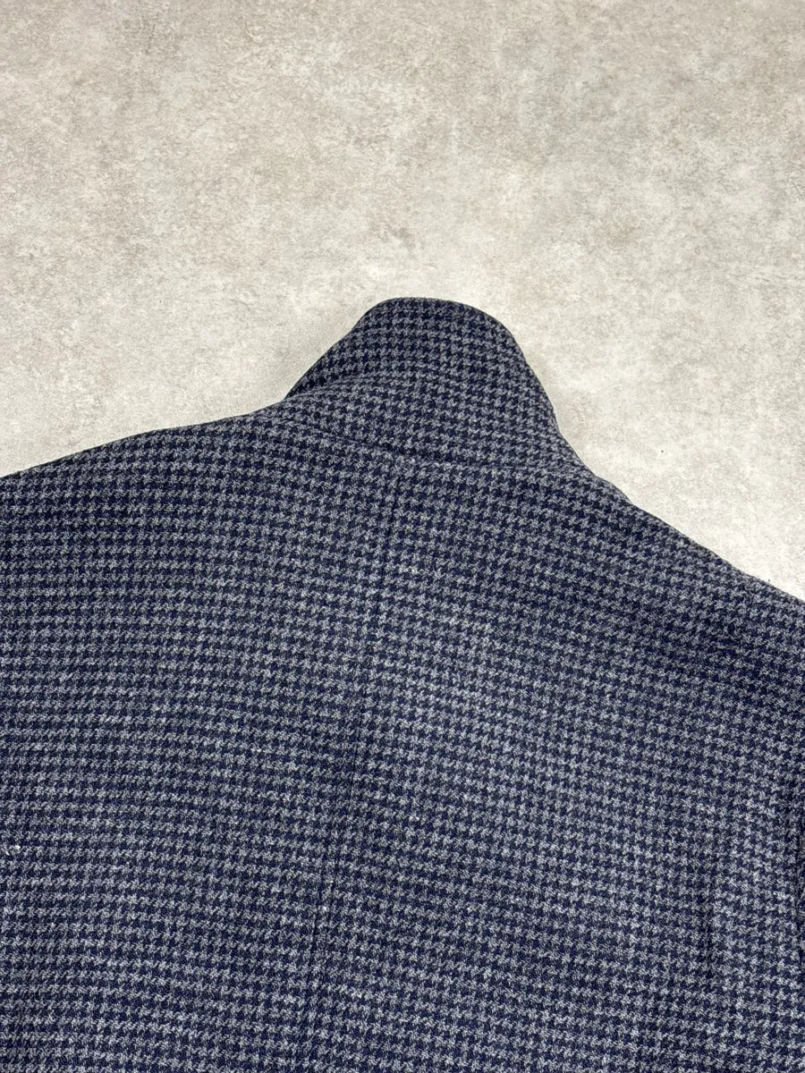 AW2008 Balenciaga Grey Wool Houndstooth Funnel Neck Jacket eFCELFAj 7
