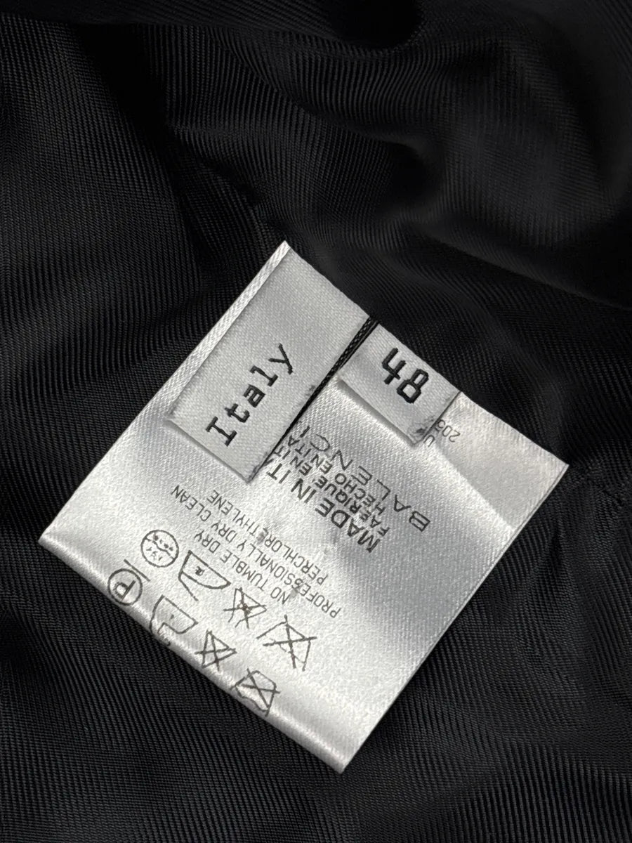 AW2008 Balenciaga Grey Wool Houndstooth Funnel Neck Jacket eFCELFAj 9