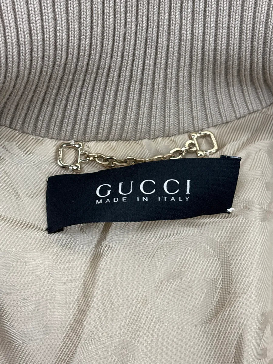 SS2006 Gucci Silver Madonna Leather Bomber Jacket by Frida Giannini eKFMTDCP 15