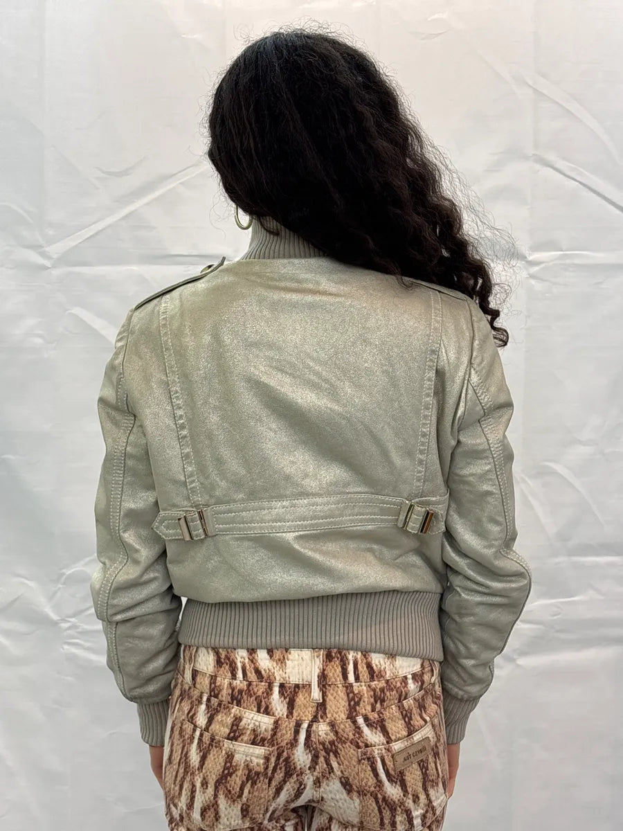 SS2006 Gucci Silver Madonna Leather Bomber Jacket by Frida Giannini eKFMTDCP 2