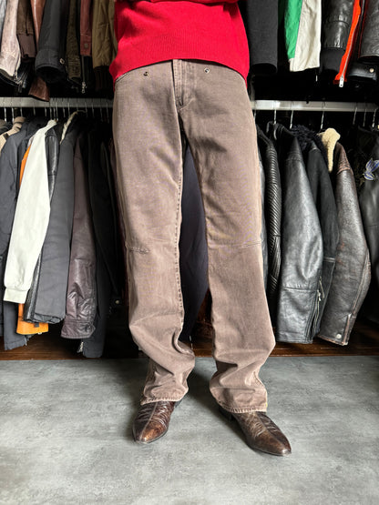AW2003 Dolce & Gabbana Brown Zipped Pants (M) - 2