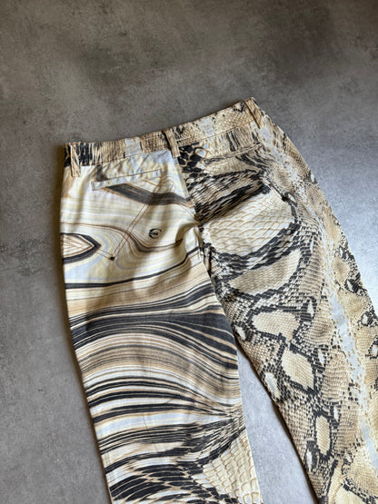 SS2004 Cavalli Glitched Snake Effect Pants  (XS) - 5