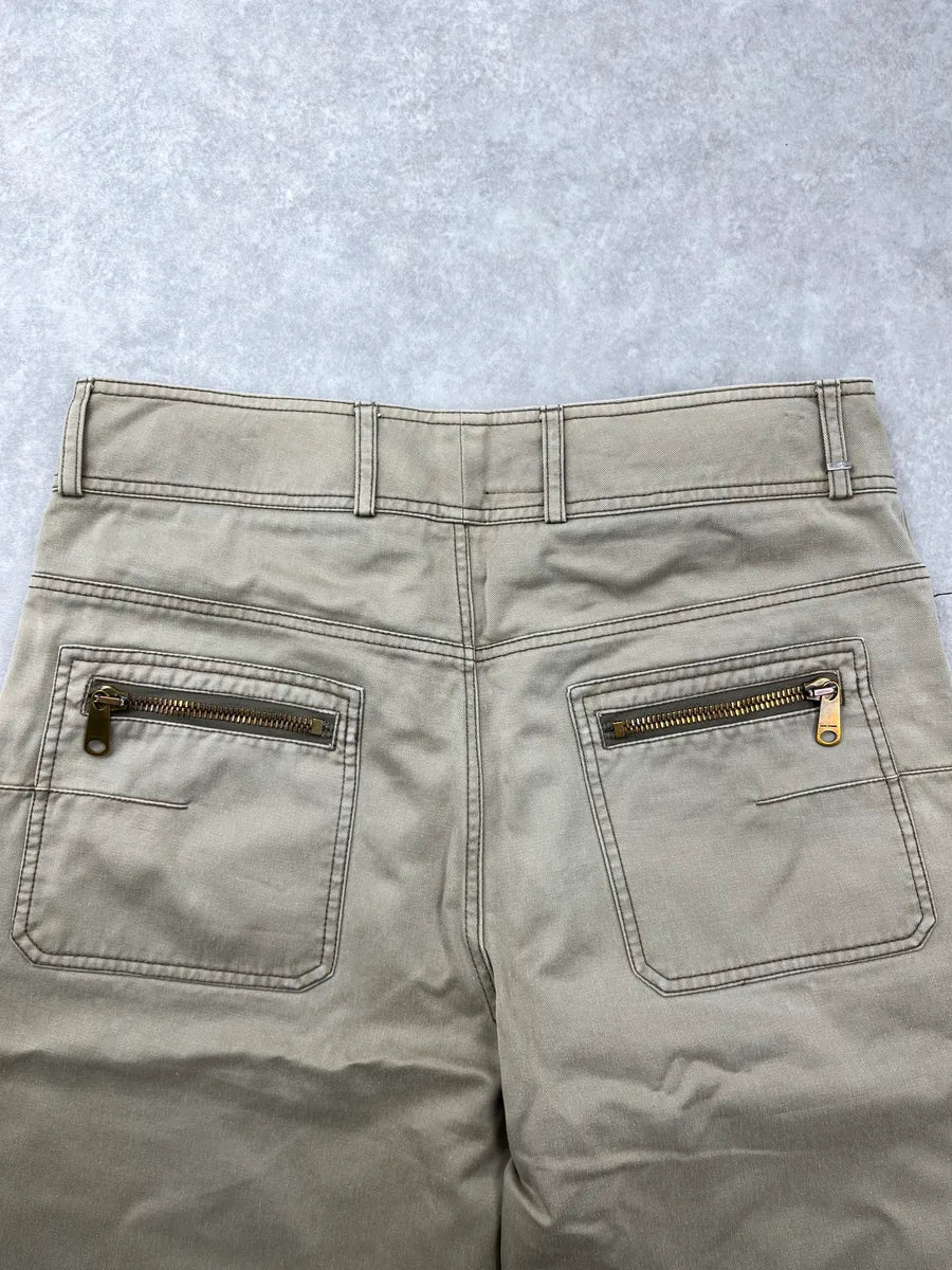SS2005 Dior Homme Beige Zip Pocket Shorts by Hedi Slimane eOIWGIWP 6